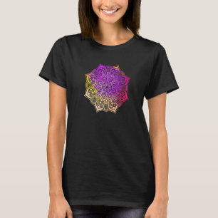 Mandala Lotus Blume Yoga Medizin Boho Prana T-Shirt