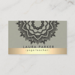 Mandala Lotus Blume Yoga Medizin Holistisch Visitenkarte