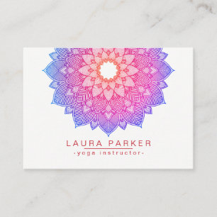 Mandala Lotus Blume Yoga Visitenkarte