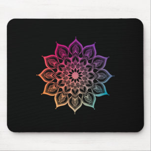 Mandala Lotus Zen Kunst Boho Buddha Botanisch Sukk Mousepad