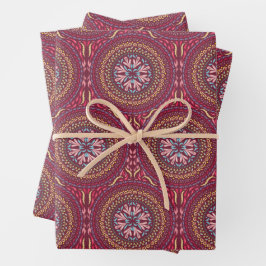 Mandala Magenta Design Geschenkpapier Set