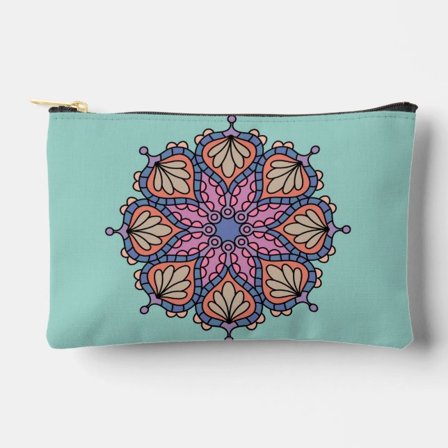 Mandala Make-up Bag Zubehörtasche (Vorderseite)