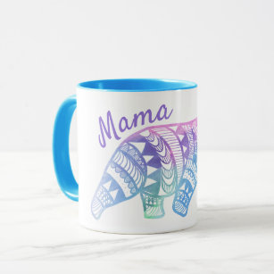 Mandala Mama Bear   Geschenk für Mama Tasse