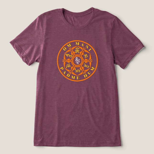 Mandala Mantra Tri-Blend Shirt (Design Vorderseite)