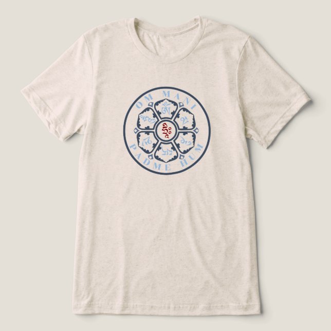 Mandala Mantra Tri-Blend Shirt (Design Vorderseite)