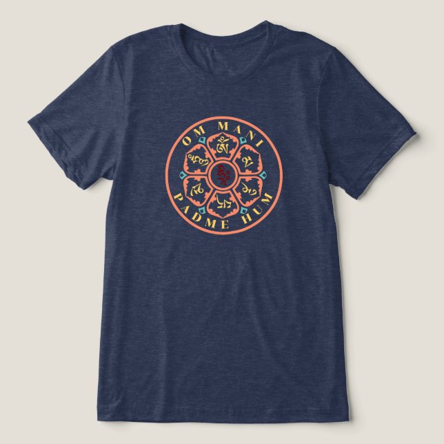 Mandala Mantra Tri-Blend-Shirt Tri-Blend Shirt (Design Vorderseite)