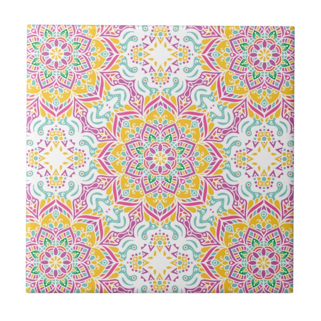 Mandala/Marokkanisches Flachmuster  Fliese (Vorderseite)