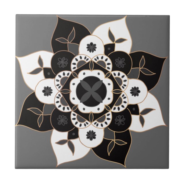 Mandala/Marokkanisches Muster Fliese (Vorderseite)