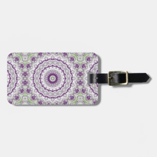 Mandala-Medaillon in Lila und Grün Gepäckanhänger