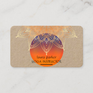 Mandala Mediation Yoga Lotus Boho Vintag Visitenkarte