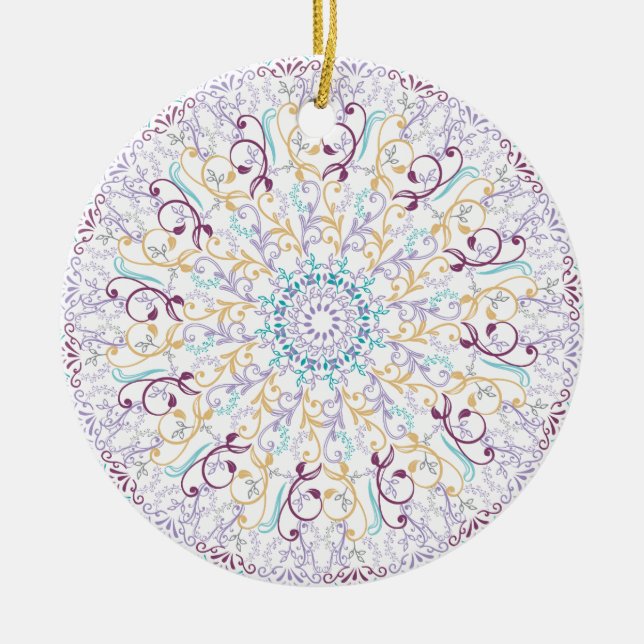 Mandala medioral keramik ornament (Vorne)