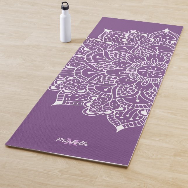 Mandala Meditation Personalisiert Lila Yogamatte (Beispiel)