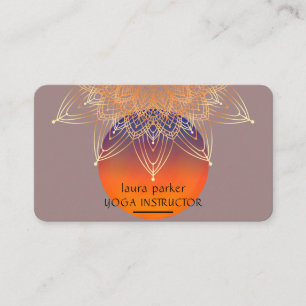 Mandala-Meditations-Yoga-Lotus-Boho-Vintage Visitenkarte