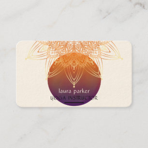 Mandala-Meditations-Yoga-Lotus-Boho-Vintage Visitenkarte