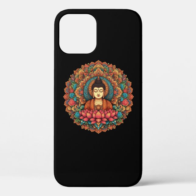 Mandala mit Buddha Case-Mate iPhone Hülle (Rückseite)