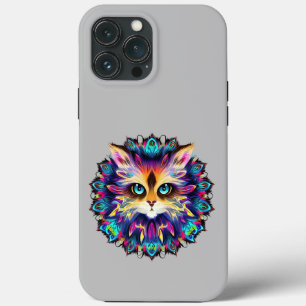 Mandala mit niedlichem Katzenportrait Case-Mate iPhone Hülle