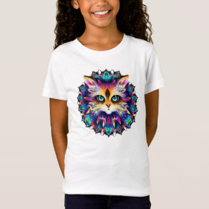 Mandala mit niedlichem Katzenportrait T-Shirt