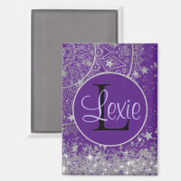 Mandala mit Silberstern auf Lila verzaubern