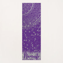 Mandala mit Silberstern auf Lila verzaubern