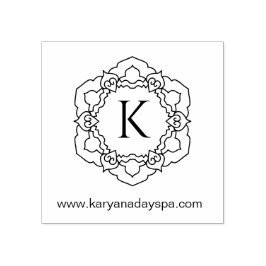 Mandala Monogram Exotic Wellness-Center Beauty Hen Gummistempel