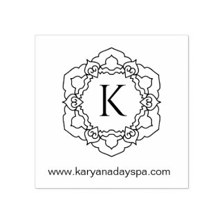 Mandala Monogram Exotic Wellness-Center Beauty Hen Gummistempel