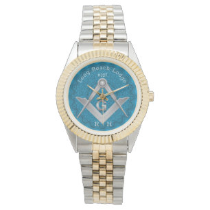 Mandala Monogram Masonic Lodge Watch Armbanduhr