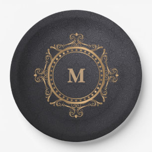 Mandala-Monogramm Pappteller