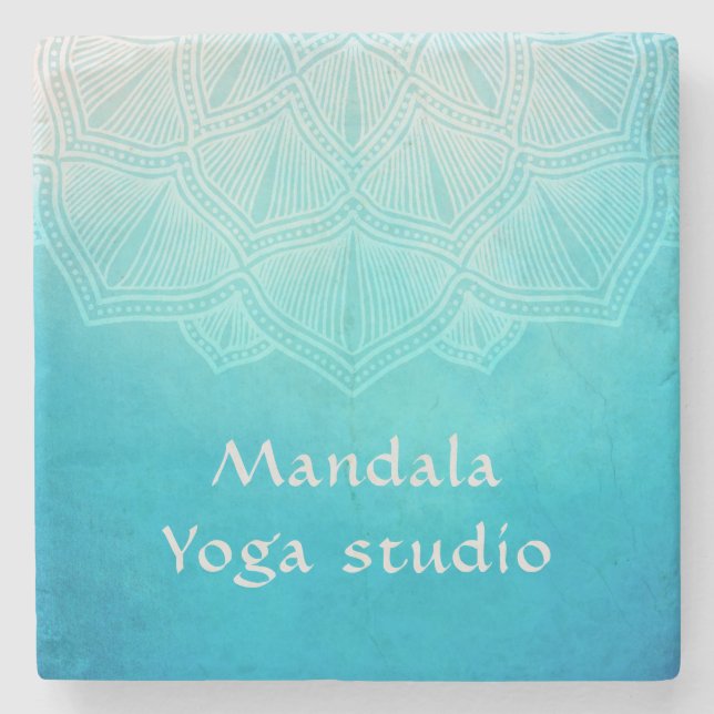 Mandala monogramm steinuntersetzer (Vorderseite)