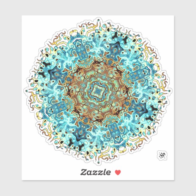 Mandala-Monster 4 Aufkleber (Blatt)