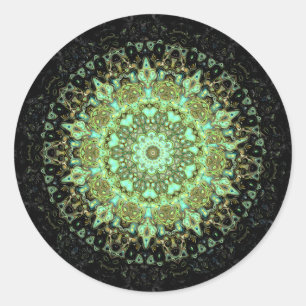 Mandala-Monster Runder Aufkleber