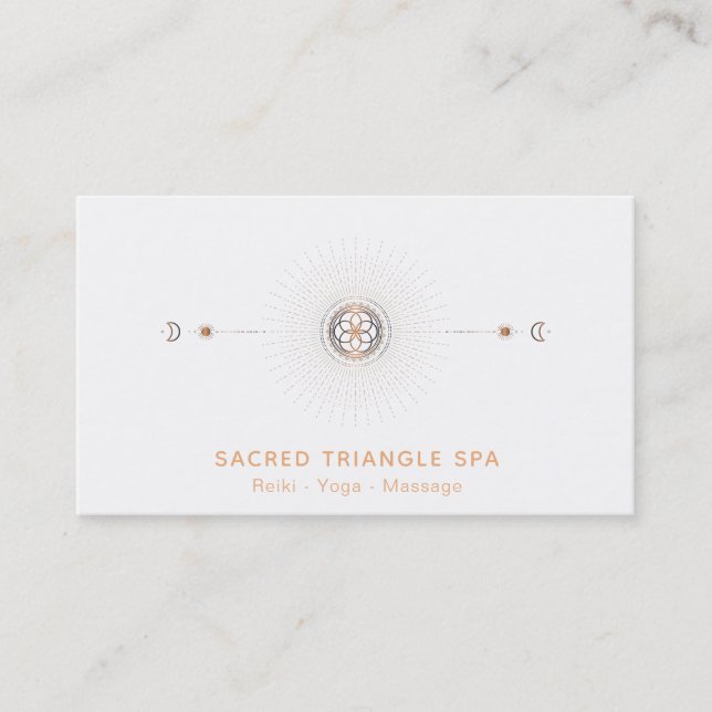 *~* Mandala Moon Alchemy Shaman Sacred Geometry Visitenkarte (Vorderseite)