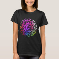 Mandala Moon Stars Multi Color Gefärbte Krawatte Y