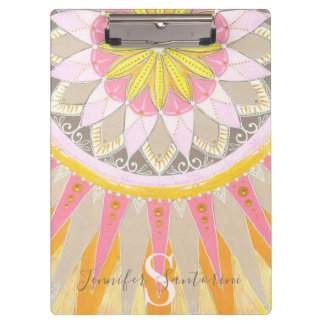 Mandala Morning Sun modische Zwischenablage Klemmbrett