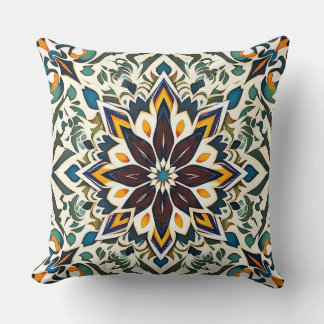 Mandala Mosaic Throw Pillow Kissen