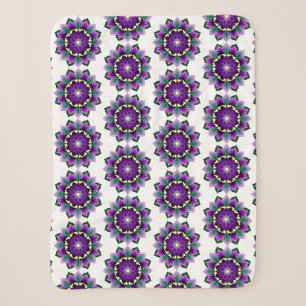 Mandala Muster 02 im lila Sherpa Blanket Sherpadecke