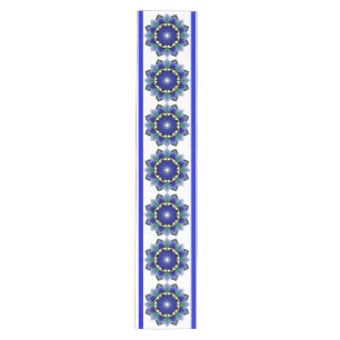 Mandala Muster 02 in dunkelblau Mitteltafel Runne Mittelgroßer Tischläufer