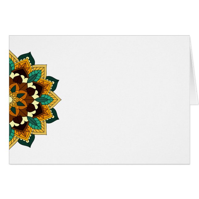 Mandala Muster 02 in gelb & tan (Vorderseite (Horizontal))