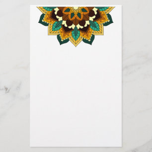 Mandala Muster 02 in gelb & tan Briefpapier