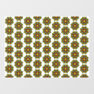 Mandala Muster 02 in gelb & tan Fensteraufkleber