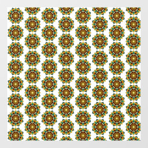 Mandala Muster 02 in gelb & tan Fensteraufkleber