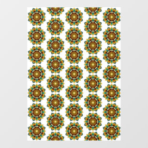 Mandala Muster 02 in gelb & tan Fensteraufkleber