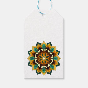 Mandala Muster 02 in gelb & tan Geschenkanhänger