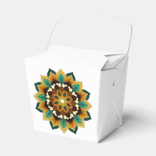 Mandala Muster 02 in gelb & tan Geschenkschachtel