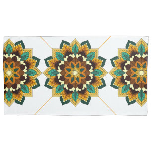 Mandala Muster 02 in gelb & tan Pillowcase Kissenbezug