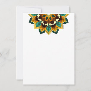 Mandala Muster 02 in gelber & gelber Karte