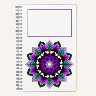 Mandala Muster 02 in lila Notizbuch
