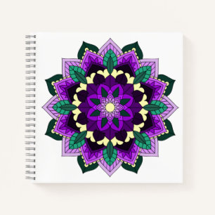 Mandala Muster 02 in lila Notizbuch