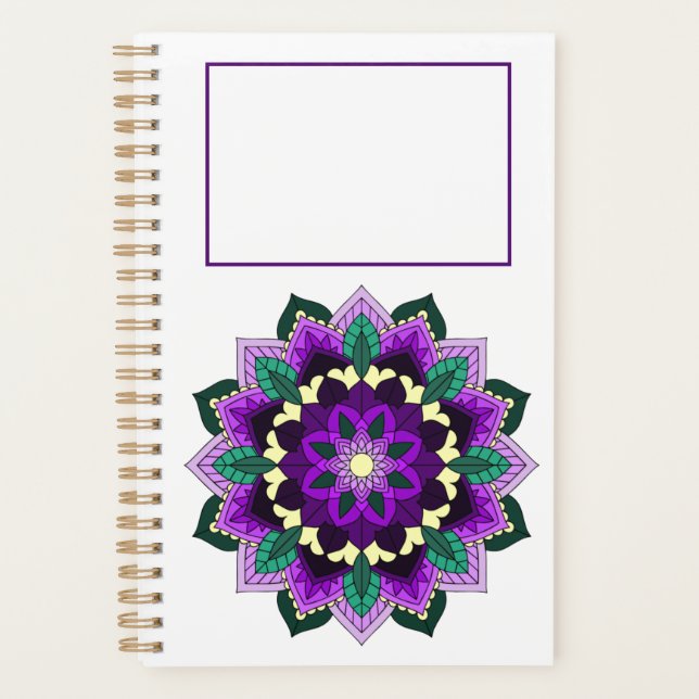 Mandala Muster 02 in lila Planer (Vorderseite)