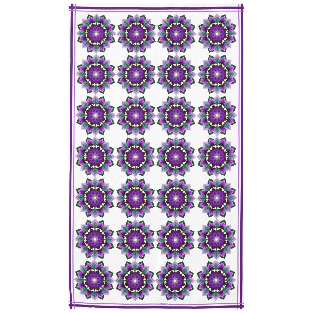 Mandala Muster 02 in lila Tischdecke (Vorderseite)