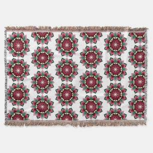 Mandala Muster 02 in tiefrosa Decke
